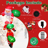 8 Foot Giant Inflatable Santa with 6 LED Lights - 3 Santa Designs 3 "Merry Christmas" Signs, Quick 52468426