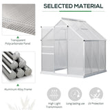 Polycarbonate Greenhouse, Walk-in Green House with Adjustable Roof Vent 28589144