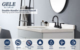 2-Handle 4-Inch Oil Rubbed Bronze Bathroom Faucet, Bathroom Vanity Sink Faucets with Pop-up Drain 76322342