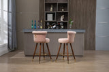 ZUN COOLMORE Swivel Bar Stools with Backrest Footrest ,with a fixed height of 360 degrees W153968287