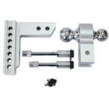 Alu Adjustable Trailer Drop Hitch,2inch receiver,6 inch adjustable W46537190