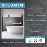 ZUN 40" x 32" LED Bathroom Mirror Bright Backlight, 5 Mins Defog, Full HD Reflected Wall Mounted ,3 09354824