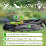 75FT Non-Expandable Garden Hose Kink-Free Lightweight Water Hose Lay Flat Garden Hose with 10 74802444