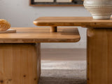 Vintage Fashion Style Square Coffee Table Set with Wood Grain Finish,for Living Room, Office and W757P235684