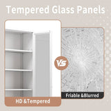 Metal Kitchen Pantry - 72" Tall Storage with 5 Adjustable Shelves, White Freestanding 19252477