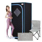 Portable Full Size Black Infrared Sauna tentPersonal Home Spa, with Infrared Panels, Heating Foot W78233990