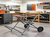 350 lbs Portable Table Saw Stand, Rolling Foldable Heavy Duty Construction with 8 Inch Rubber 65428026