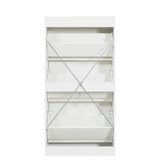 ZUN Shoe cabinet, with 3 upside down drawers, modern design, slender hidden shoe cabinet, can be placed W679P154754