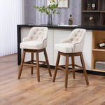 ZUN COOLMORE Bar Stools Set of 2 Counter Height Chairs with Footrest for Kitchen, Dining Room And 360 W395P145291