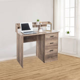 Gray embossed particleboard with triamine laminated desktop storage layer 110*50*95cm three drawers 63916643