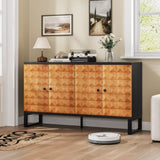 Modern buffet cabinet with storage space,Retro style four door wooden storage W1706P235655