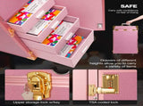 Portable Nail Table, Rolling Manicure Table w/3 Color Light and Speaker, Portable Nail Tech Desk, 08904385