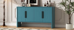 ZUN TREXM 4-Door Large Storage Retro Sideboard with Adjustable Shelves and Long Handles for Kitchen, N715P190423M