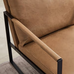 ZUN Lounge, living room, office or the reception area Leathaire accent arm chair with Extra thick padded W135958321