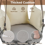 Outdoor Porch Swing Chair Hanging Basket, Hanging Chair with UV Resistant Cushion, Olefin Fabric for N704P256425A