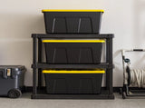 94 Qt. Plastic Storage Bins with Lids, Stackable Storage Containers, Totes, 3 Pack 12112222