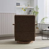 30.3"W Swivel Modern Upholstered Accent Chair with Solid Wood Armrests and 360 Degree Comfy Lounge W1298P246435