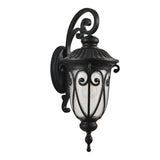 1-pack Classic Outdoor Wall Lantern, Black Vintage Wall Sconce with Bubble Glass, Weatherproof W1340P239408
