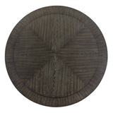 ZUN 1pc Transitional Round Table with Lazy Susan Dark Brown Finish Single Pedestal Wooden Dining Room B011P207874