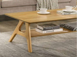 Arona Mid-Century Modern Wood Shelf Coffee Table T2574P510868