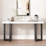 U_STYLE Geometric Design Console Table with Solid Pine Legs,Suitable for Entryway, Hallway, Living N711P289128K