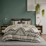 ZUN 3 Piece Flax and Cotton Blended Duvet Cover Set B03596486