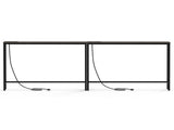 2Pcs 78.74"x5.91"x31.10" Console Table, MDF with Melamine Veneer & Iron Frame, with Power Outlet, 66330565