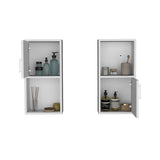 Oba 2-Pc Wall-Mounted Bathroom Medicine Cabinet with Open and Closed Storage B070P188845