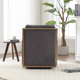 COOLMORE Corduroy Swivel Chair, Comfy Accent Sofa Chair for Living Room, 360 Degree Swivel W395P209395