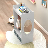 Kids Costume Organizer Costume RackKids ArmoireOpen Hanging Armoire Closet with Mirror-WHITE 27145262