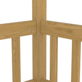 Twin Size Canopy Bed Frame with Guardrails for Kids,Floor Bed Twin with Four Poster Design,Kids W1858P252839