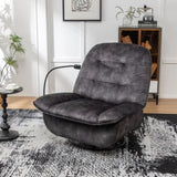 Black recliner, reclining lazy chair, mobile phone holder, large and comfortable reading chair, W1170P183227
