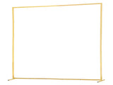 Square Gold Metal Arch Backdrop Stand, 6.6 x 6.6 ft, Durable Frame, Simple Setup, 08500529