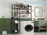 8-Tier Over The Toilet Storage with Side Rack, Over Toilet Storage Rack with Adjustable Shelf & 30930589