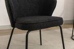 ZUN 041-Set of 1 Fabric Dining Chair With Black Metal Legs,Black 21709586