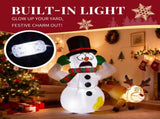 3.5FT Lighted Christmas Inflatable Decoration, Inflatable Snowman and Naughty Reindeer, Funny Blow 66447030