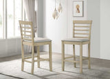 ZUN Beautiful Cream Color Counter Height 2Pc Dining Pub Height Chairs Upholstered Seat Dining Room B011P232908