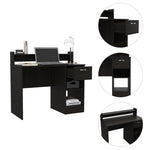 ZUN Charlotte Computer Desk with 2 Storage Shelves and Drawer B128P148894