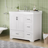 Cabinet Without Basin, 36-Inch Bathroom Cabinet, Bathroom Sink Cabinet with 2 Closing Doors and 4 W1162P207071