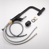 Kitchen waterfall faucet with pull down single handle kitchen sink faucet with pull out W1217P146510