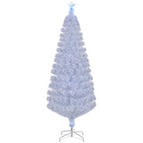 6 FT Pre-lit Christmas Tree, Artificial Fiber Optic Christmas Tree with Lighted Top Star and 220 93226894