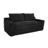 Loveseat Sofa with Memory Foam & Steel Frame - No Assembly, Convertible 2-in-1 Design, Corduroy W3561P324174