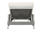 TOPMAX Outdoor All-Weather PE Rattan Chaise Lounge, Minimalist Patio Wicker Lounge Chair with 6 Gear 95612890