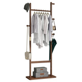 ZUN Coat Racks solid wood hanger 23.6* 11*64.1in Solid environmental protection easy to assemble W2987P225473