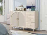 ZUN 2 Door 3 Drawer Cabinet, Suitable for Bedroom, Living Room, Study W688134397