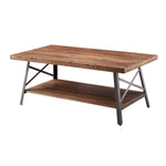 ZUN Weathered Oak and Sandy Black Storage Coffee Table B062P189219