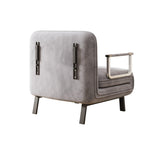 31.5 Convertible Chair Bed, Tri-Fold Sofa Bed with Adjustable Backrest & Pillow, Leisure Chaise W1767P220576