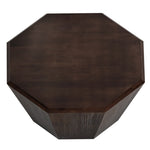 ZUN 31.5 "Octagonal Black walnut Rubber wood Coffee Table, Coffee Table, Living Room Bedroom W757P203144