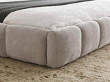 Queen Size Upholstered Bed Frame Thick Fabric, Chenille Fabric Grounded Queen Size Platform Bed 09509443