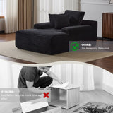 Oversized Chaise Lounge Chair Cozy Cloud Couch, Modern Plush Corduroy Upholstered Sleeper Sofa 82286262